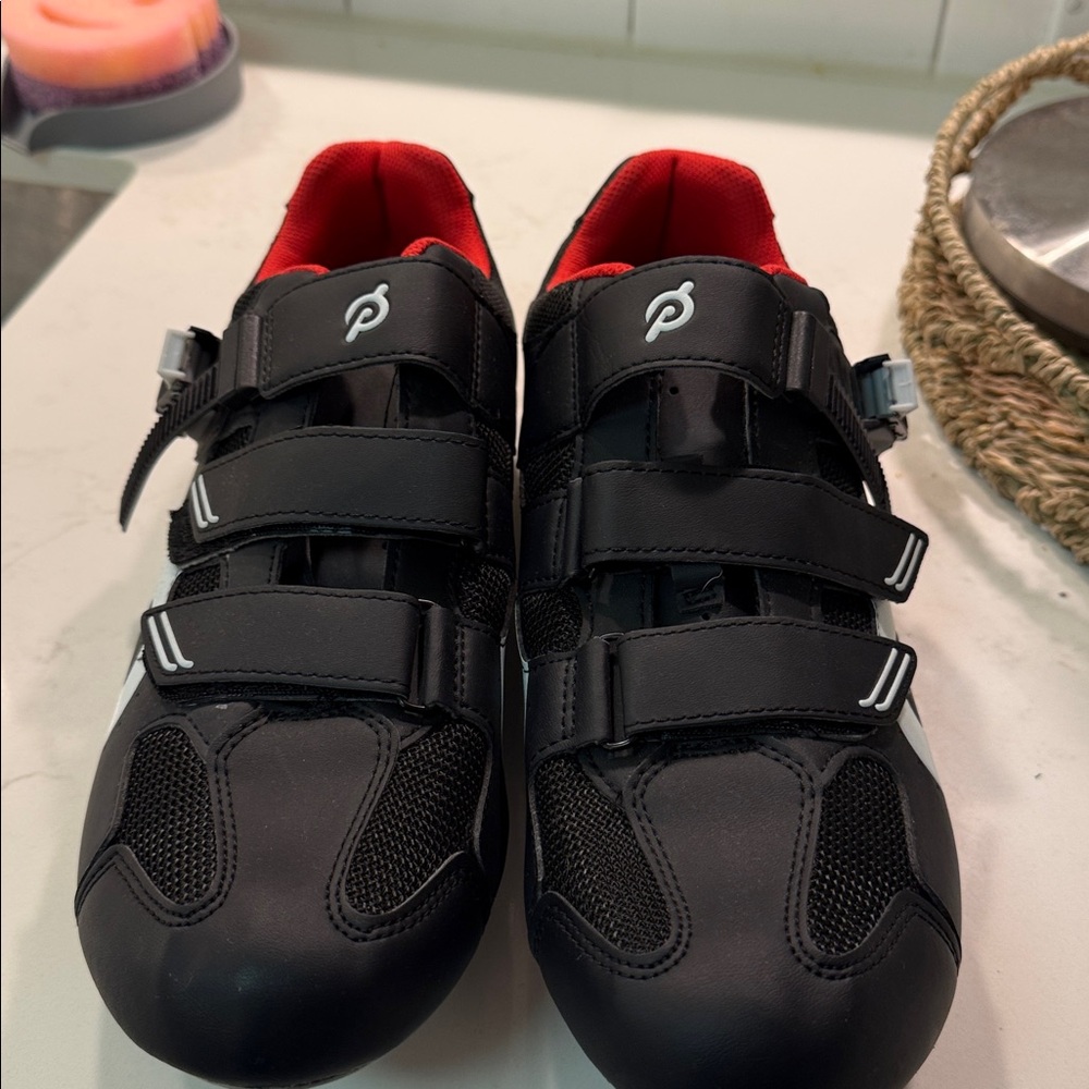 Peloton Black and White Cycling Shoes